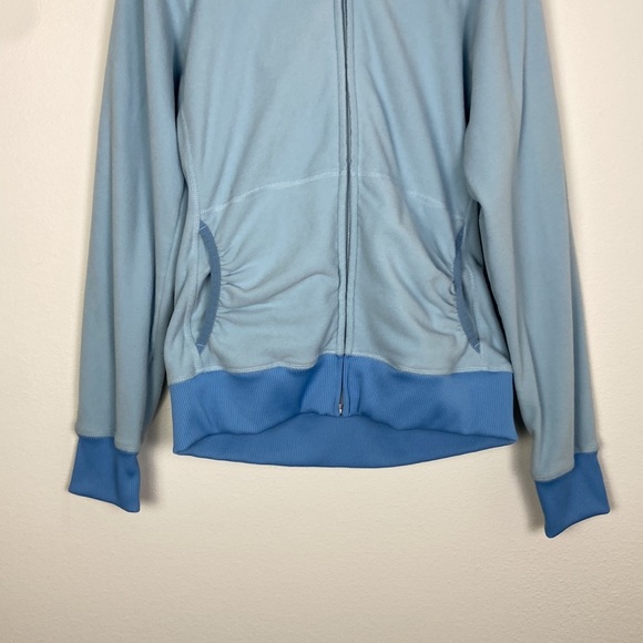 The North Face Girl's Large Blue Hooded Fleece Winter Jacket Gorpcore Casual - Picture 2 of 9